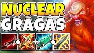 NUCLEAR SMASH GRAGAS MID! INSTANT-KILL ENEMIES WITH ONE AUTO ATTACK! (BROKEN) - League of legends