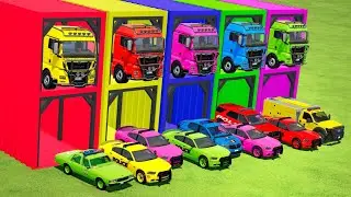 TRANSPORTING ALL POLICE CARS and AMBULANCE EMERGENCY VEHICLES WITH MERCEDES POLICE TRUCKS! FS22