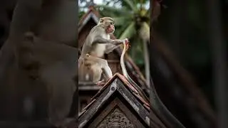 Monkey vs Snake  #animalfight #animals #wildanimals #wildlife #monkey #animalworld #snake #shorts