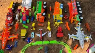 Gadi Wala Cartoon Video | Toy Helicopter Ka Video Truck Jcb Tractor