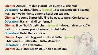 Italian Call Center Training | Hotel Booking Problem | B1 Listening & Speaking 🎧