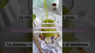 Pour une belle peau Boisson detox 🌱riche en vitamines #detox #detoxjuice #paris #concombre #food