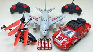31$ Flying RadioControl RC Helicopter and 3D Light RC Car with a380 Model Airline Unboxing Testing 😍