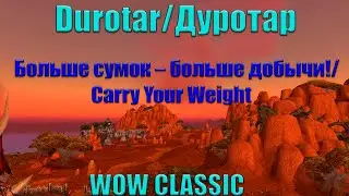 Больше сумок &ndash; больше добычи!/Carry Your Weight  World of Warcraft  Classic 2019