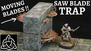 DIY Saw Blade Trap for Dungeons & Dragons