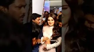 Nidhhi Agerwal🔥looks absolutely stunning😱at #SahanaSahana song launch of #TheRajaSaab movie