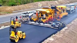 Modern high technology Road Construction Machines - Amazing Extreme Asphalt Paving Machine