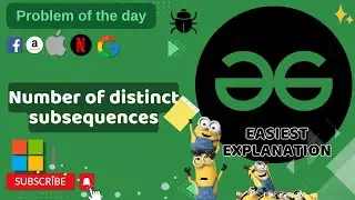 Number of distinct subsequences | 2 October | POTD | GFG Problem of the Day | C++ | Java | Python.