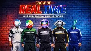 Record bate no SBT Show de Real Time - Audi&ecirc;ncia da TV Aberta Domingo 04/01/2026 #audiencia #sbt 