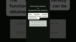 Marginal Density Function or Joint Density Function | Statistics