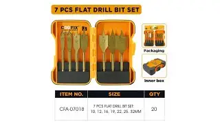 COOFIX 7 PCS FLAT DRILL BIT SET CFA-07018