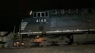 NS 4142 with a Fouled Horn leads 10K with Golden West Service Boxcar and other Unique Rolling Stock