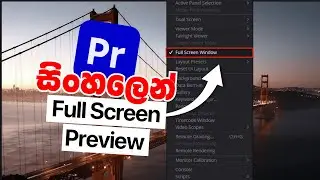 How To Preview FULL SCREEN FAST In Premiere Pro | Sinhala Tutorial Amuwen