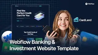 Create a Dark Mode Banking or Fintech Website Using Cardland Webflow Template.