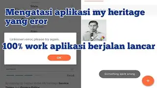 cara mudah login di apk my heritage yang eror || 100% work #Myheritage