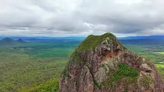 Drone Australia - Mt Tibrogargan, Glasshouse Mountains, Queensland Flyover. DJI Mini 4 Pro