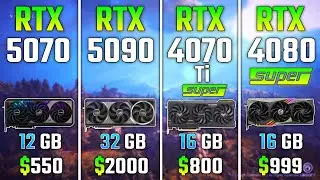 RTX 5070 vs RTX 5090 vs RTX 4070 Ti SUPER vs RTX 4080 SUPER | Test in 7 Games