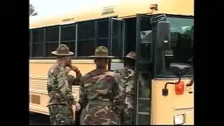 DRILL SGT TAKES OUT BUDDY WITH A DUFFLE BAG DURING SHARK ATTACK