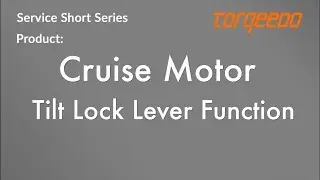 Torqeedo Cruise Motor Tilt Lock Lever Function