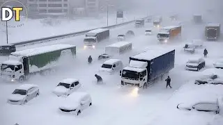 Саппоро, Япония, погребен под снегом! 1-метровый снегопад парализовал транспортное сообщение