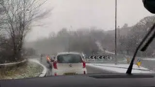 Driving in the snow today ❄️❄️🇬🇧 #snow #travel #driving #roadtrip #subscribe #buxton 