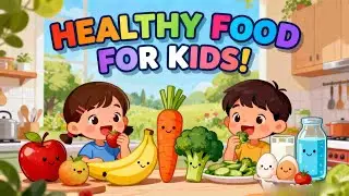 🥕 🌽 🥦 🥑 Kids Learn To Eat Healthy Food: 🎈🌈 Early Learning Made Fun & Easy!