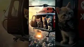 🔥 Rescue Mission Me Nikle Commando Cats! 😼🚁 #ActionCats #RescueMission #CatSquad #AIArt #EpicShorts
