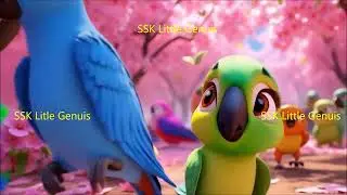 Parrots in Cherry Blossoms nursery rhyme # Nursery song parrots in cherry blossoms for kids #parrot