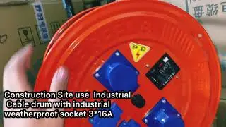 Industrial Cable Drum reel 3*16A Industrial Socket | Construction site use |Cable 3*2.5mm2 |