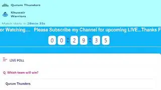 Qurum Thunders VS Khuwair Warriors scoring | Match-11 live score of Oman D20 2021
