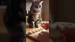 Cat locked in 😻🍡&hellip; he really thinks this snack is magic #catsnack #cutecat #funnycat