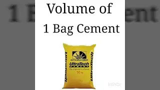 How to Calculate Volume of cement bag
