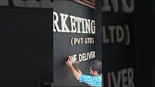 Stainless Steel letter fixing on wall by AA Signage