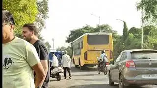 Morning Cycling in Surat | Real Street View & Traffic Life | Kosad Road 