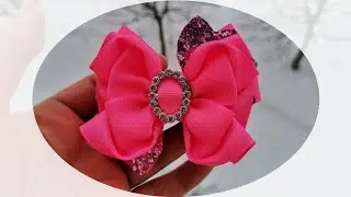 Бантики из репсовых лент 4 см.