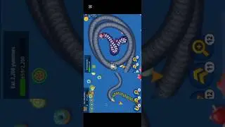 Worms zone io worm biggest snake on zone \#shorts #wormszone #wormworld #giantworm #glowworm
