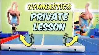 Scary Gymnastics Fail & Private Lesson with Gymnast Twins | Bethany G