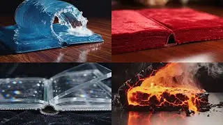 AI Books Made of Impossible Materials | Pure ASMR Page Turning | [4К 60fps]