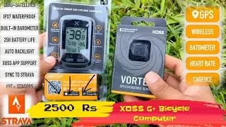 Cheapest GPS Wireless Bicycle Computer Demo, Unboxing & Review | XOSS G+ at 2500 Rs | Full Setup |