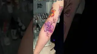 🌸 Orchid Forearm Tattoo | Watercolor Floral Ink Design 🌸 #tattoo  #tattooideas