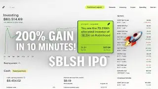 200% Gain in 10 Minutes! 🚀 $BLSH IPO Flip