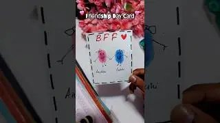 Easy Friendship Day Cards💌 #shorts #art #diy #painting #giftcard #friendshipday #viral #artshorts