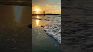 Soothing sound of waves and a magnificent sunset with a beach . What else is needed?☺️ #dubai  #2023