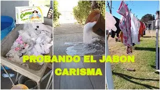 ASI QUEDO LA ROPA BLANCA LAVADA CON JABON CARISMA EN BARRA #rutinadelavado #amadecasa #asmr