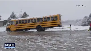 Spring snow leaves messy roads, many eager for warmth | FOX6 News Milwaukee
