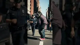 GORILLA BEING SURROUNDED BY THE POLICE!!! #monkey #police #hilarious 🙈🙊🦍❌