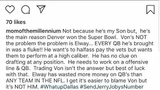 Von Miller mom wants him traded to Cowboys