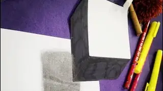 How to draw a 3D floating box on plan paper by Five Minutes Art