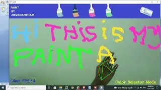 Paint using hand tracking Python openCV  with source code
