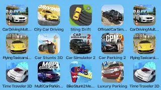 Car Driving Multiplayer, City Car Driving, Sling Drift, Offroad Car Simulator, Flying Taxi Car
